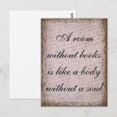 Een kamer zonder boeken is als een lichaam zonder  briefkaart (Voorkant / Achterkant)