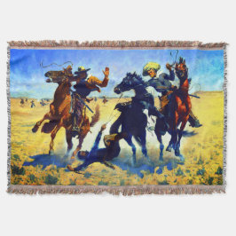 Een kameraad helpen Frederic Remington 1890 Deken