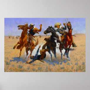 Een kameraad helpen Frederic Remington 1890 Poster