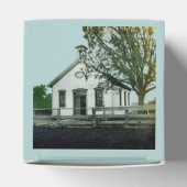 ÉÉN KAMERSCHOOL SCHOOLHOUSE WATERVERF-LERAAR BEDANKDOOSJES (Bovenkant)