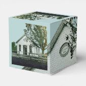 ÉÉN KAMERSCHOOL SCHOOLHOUSE WATERVERF-LERAAR BEDANKDOOSJES (Achterkant)