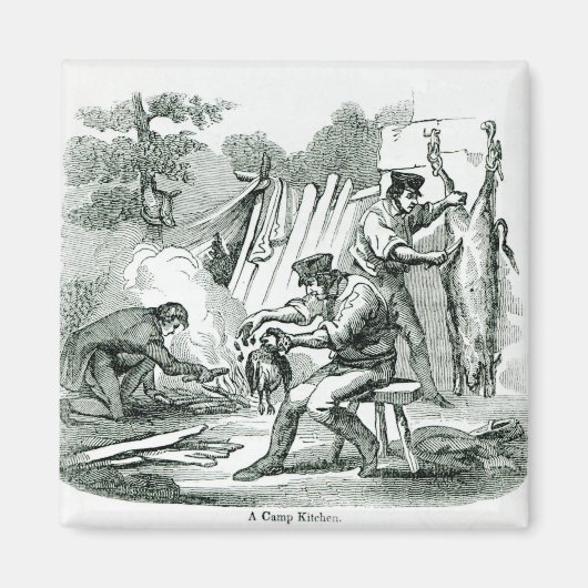 Een kamp Kitchen, 1856 Magneet (Voorkant)