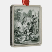 Een kamp Kitchen, 1856 Metalen Ornament (Rechts)