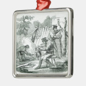Een kamp Kitchen, 1856 Metalen Ornament (Links)