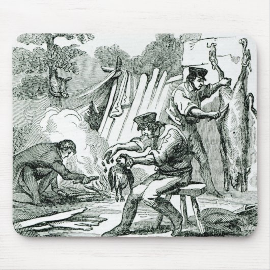 Een kamp Kitchen, 1856 Muismat (Voorkant)