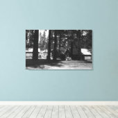 Een kampeerscène canvas afdruk (Insitu (Houten vloer))