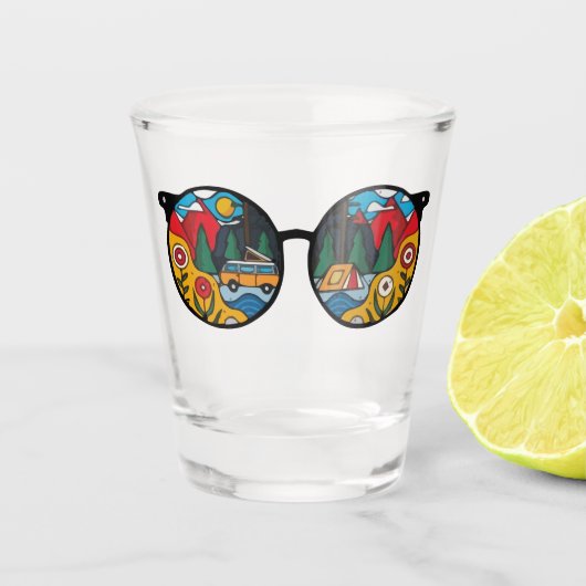 Een kampeervakantie shot glas (Voorkant)