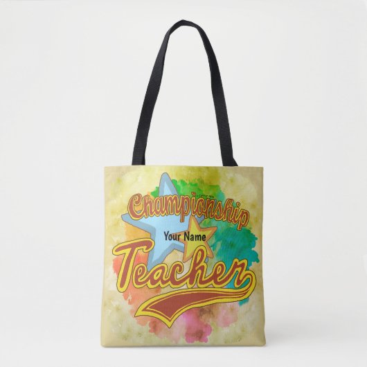 Een Kampioen Leraar Tote Bag (Voorkant)