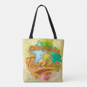 Een Kampioen Leraar Tote Bag (Achterkant)