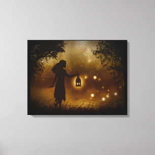 Een kanaalteller Gewikkeld canvas Afdruk