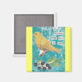 Een kanarie, zingt het beste in de liefde magneet (Voorkant / Achterkant)