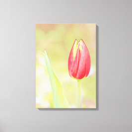 Een kant-en-klare tulpbloem canvas afdruk