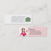 één kant schattig, één kant zoet mini visitekaartje (Voorkant / Achterkant)