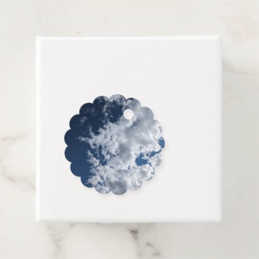 Een kant van de wolken bedankjes labels (In situ)