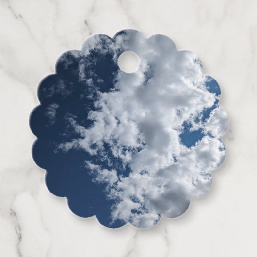 Een kant van de wolken bedankjes labels (Voorkant)