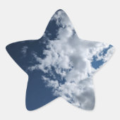 Een kant van wolken ster sticker (Voorkant)