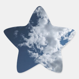 Een kant van wolken ster sticker