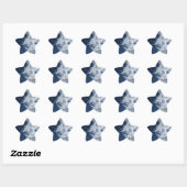 Een kant van wolken ster sticker (Vel)