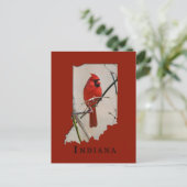 Een kardinaal in de vorm van Indiana Briefkaart (Staand voorkant)
