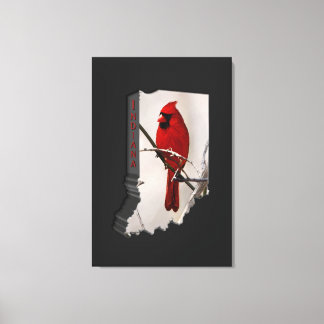 Een kardinaal in de vorm van Indiana Canvas Afdruk