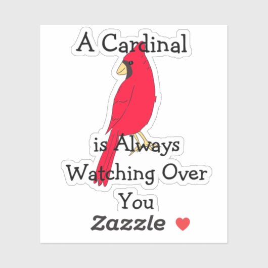 Een kardinaal kijkt altijd over je sticker (Vel)