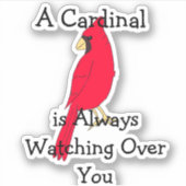 Een kardinaal kijkt altijd over je sticker (Voorkant)