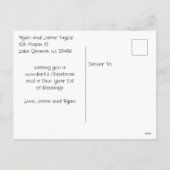 Een kardinaal op een besneeuwde tak kerst feestdagenkaart (Achterkant)