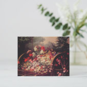 Een kart van bloemen briefkaart (Staand voorkant)