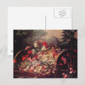 Een kart van bloemen briefkaart (Voorkant / Achterkant)