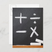 Een karton met mathematische symbolen erop briefkaart (Voorkant / Achterkant)