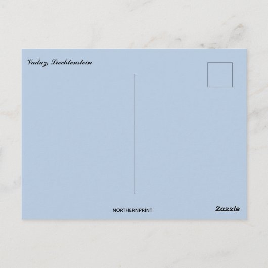 Een kasteel in Vaduz Liechtenstein Briefkaart (Achterkant)