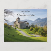 Een kasteel in Vaduz Liechtenstein Briefkaart (Voorkant)