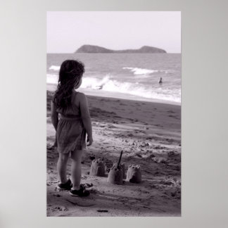 Een kasteel van het zee poster