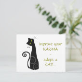 Een kat aannemen briefkaart (Staand voorkant)