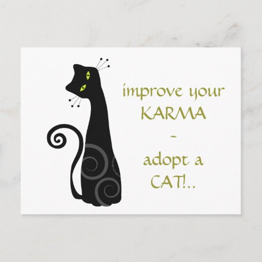 Een kat aannemen briefkaart (Voorkant)