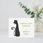 Een kat aannemen briefkaart (Staand voorkant)