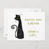 Een kat aannemen briefkaart (Voorkant / Achterkant)