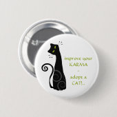 Een kat aannemen ronde button 5,7 cm (Voorkant /achterkant)