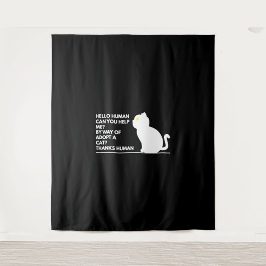Een kat aannemen wandkleed (Voorkant)