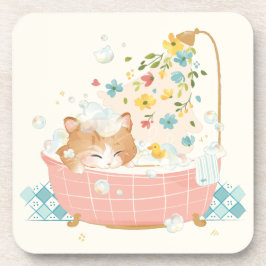 Een kat-dag - Lentetenbloem Bier Onderzetter