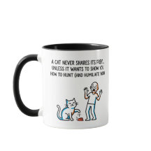 "Een kat deelt zijn prooi nooit" - Humoristische k