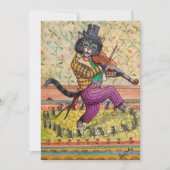 Een kat die een viool speelt van Louis Wain Bedankkaart (Voorkant)