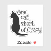 Een kat die gek is sticker (Vel)