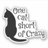 Een kat die gek is sticker (Voorkant)