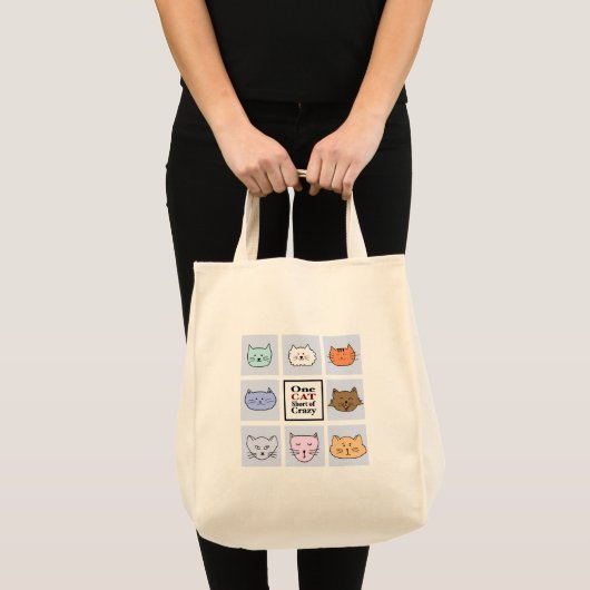Een kat die gek is tote bag (Voorkant (product))