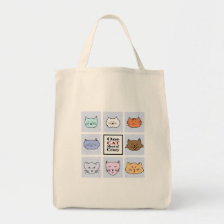 Een kat die gek is tote bag