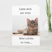 EEN KAT DIE GEVOELEN HEEFT, ZEGT "HAPPY BIRTHDAY" KAART (Voorkant)