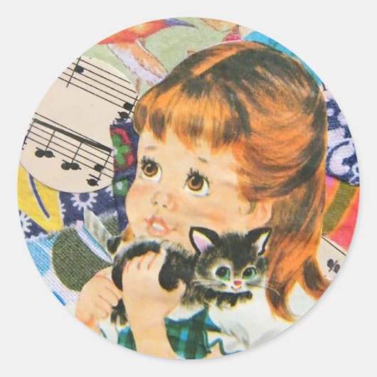 Een kat eigenaar's gebed ronde sticker (Voorkant)