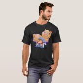 een kat en een grappige huisdier t-shirt (Voorkant volledig)