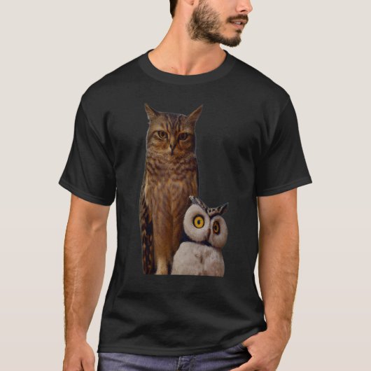 EEN KAT EN EEN UIL 1 T-SHIRT (Voorkant)